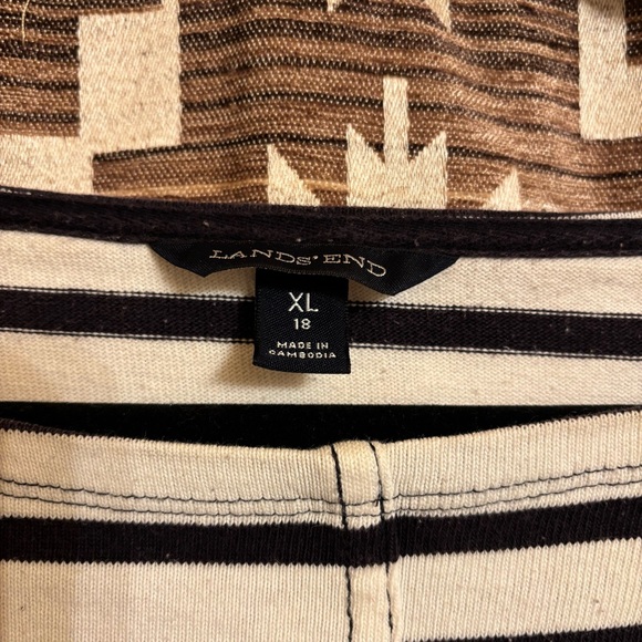 Women’s Lands End 3 Quarter Sleeve Heavy Top Size XL , 100% Cotton / Baumwolle - Picture 3 of 6